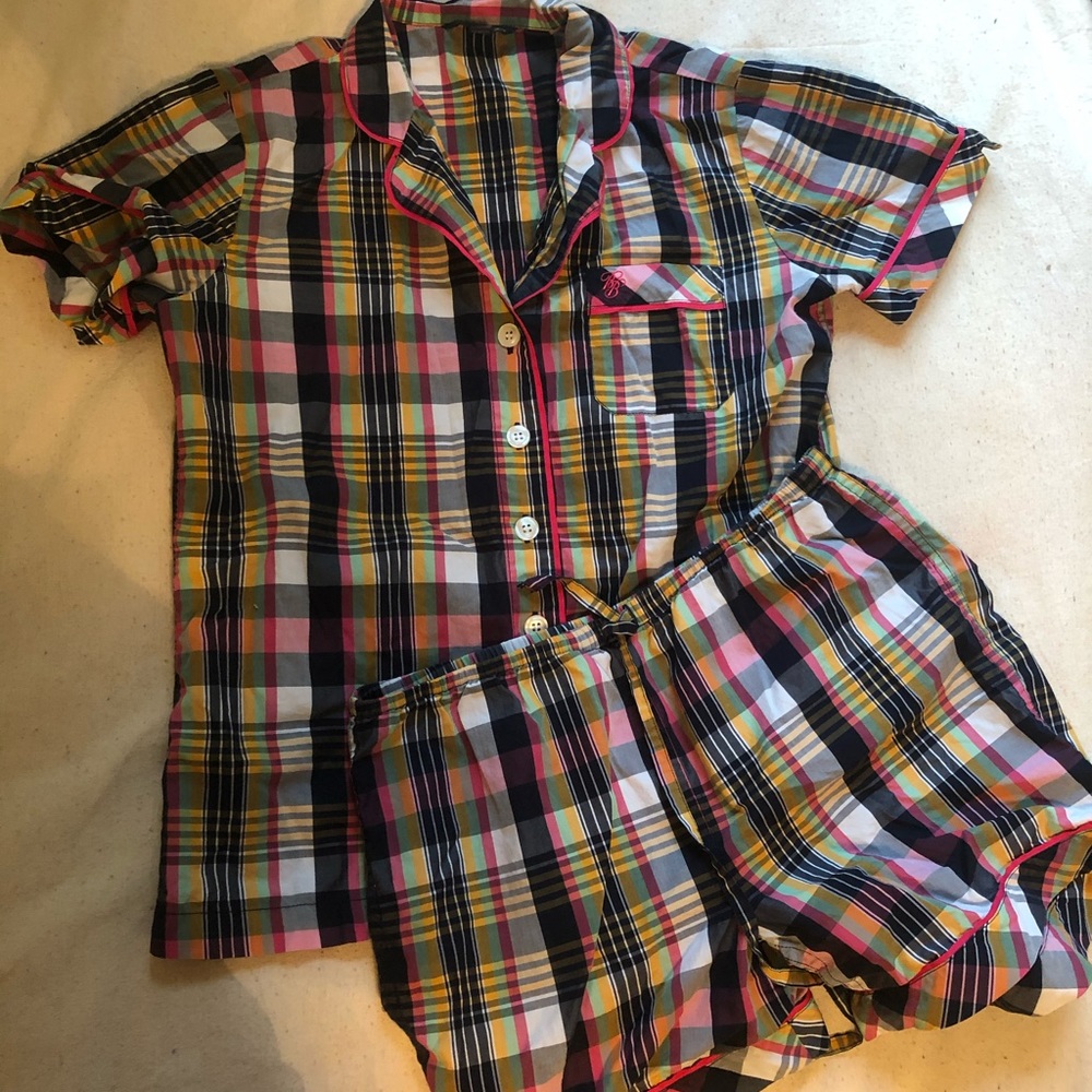 women’s plaid pajama set